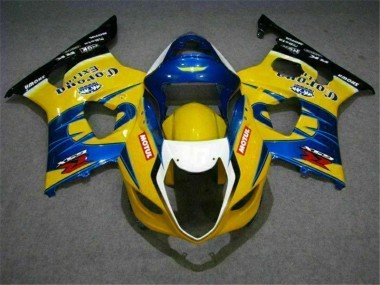 Amarillo Azul Carenado Moto Suzuki GSXR 1000 K3 2003-2004