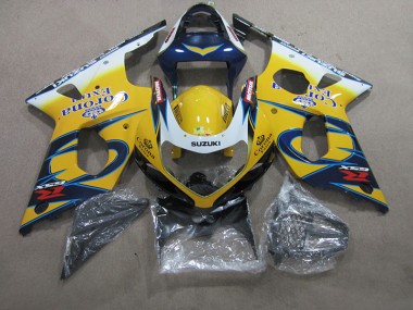 Amarillo Azul Corona Extra Carenado Moto Suzuki GSXR 1000 K1 2000-2002