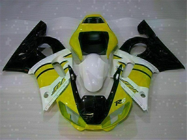 Amarillo Blanco Carenado Moto Yamaha R6 1998-2002 Amarillo Blanco Carenado Moto Yamaha R6 1998-2002