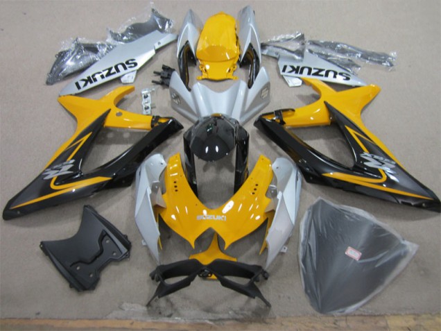 Amarillo Blanco Negro Carenado Moto Suzuki GSXR 600 K8 2008-2010 Amarillo Blanco Negro Carenado Moto Suzuki GSXR 600 K8 2008-2010