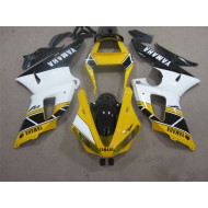Amarillo Blanco Negro Carenado Moto Yamaha R1 2000-2001