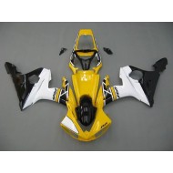 Amarillo Blanco Negro Carenado Moto Yamaha R6 2003-2005