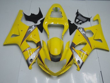 Amarillo & Gris Carenado Moto Suzuki GSXR 1000 K1 2000-2002