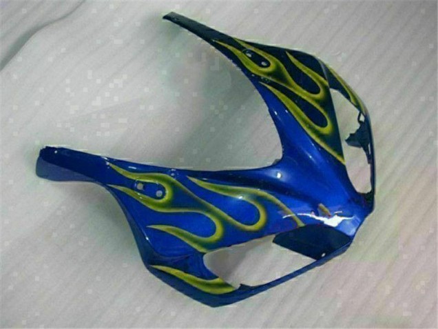 Amarillo Llama Azul Carenado Moto Honda CBR 1000 RR 2006-2007 Amarillo Llama Azul Carenado Moto Honda CBR 1000 RR 2006-2007