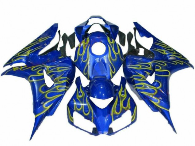 Amarillo Llama Azul Carenado Moto Honda CBR 1000 RR 2006-2007 Amarillo Llama Azul Carenado Moto Honda CBR 1000 RR 2006-2007