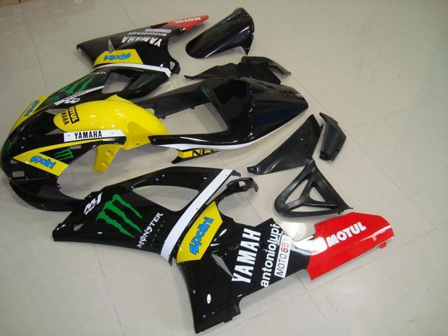 Amarillo Monster Kits Completo Carenado Moto ABS Yamaha R1 2000-2001