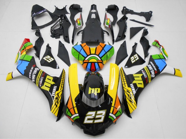 Amarillo Negro 23 Carenado Moto Yamaha R1 2015-2019 Amarillo Negro 23 Carenado Moto Yamaha R1 2015-2019