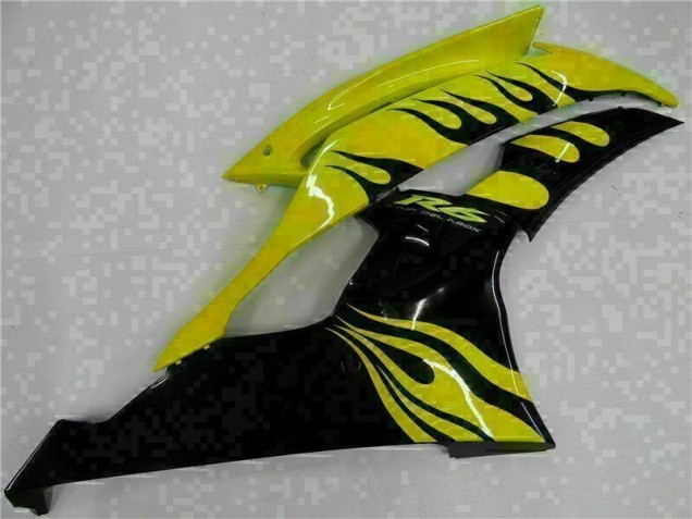 Amarillo Negro ABS Moto Plástica Yamaha R6 2008-2016 Amarillo Negro ABS Moto Plástica Yamaha R6 2008-2016