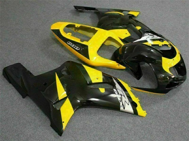 Amarillo Negro Carenado & Plástico Moto Suzuki GSXR 600 / 750 K1 K2 K3 2001-2003 Amarillo Negro Carenado & Plástico Moto Suzuki GSXR 600 / 750 K1 K2 K3 2001-2003