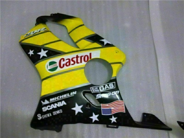 Amarillo Negro Castrol Cycle World Carenado Moto Honda CBR 600 F4i 2001-2003 Amarillo Negro Castrol Cycle World Carenado Moto Honda CBR 600 F4i 2001-2003