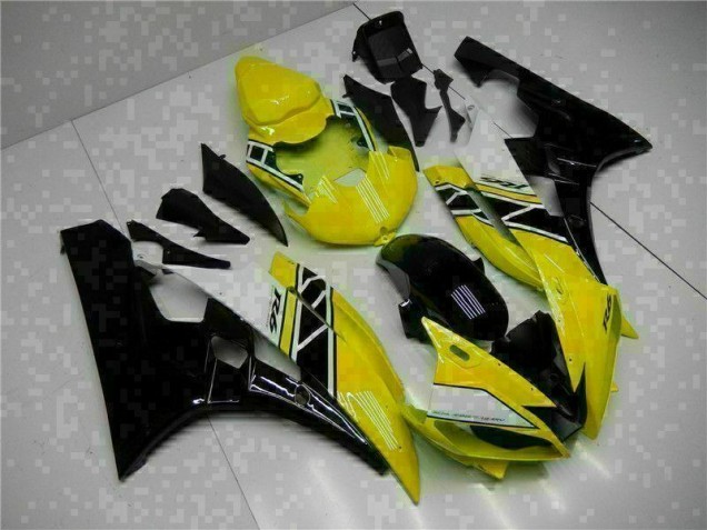 Amarillo Negro Kit Carenado Moto Yamaha R6 2006-2007 Amarillo Negro Kit Carenado Moto Yamaha R6 2006-2007