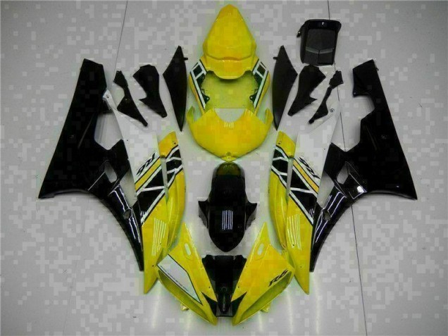 Amarillo Negro Kit Carenado Moto Yamaha R6 2006-2007 Amarillo Negro Kit Carenado Moto Yamaha R6 2006-2007