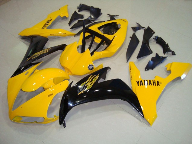 Amarillo Negro Llama Carenado Moto Yamaha R1 2004-2006 Amarillo Negro Llama Carenado Moto Yamaha R1 2004-2006
