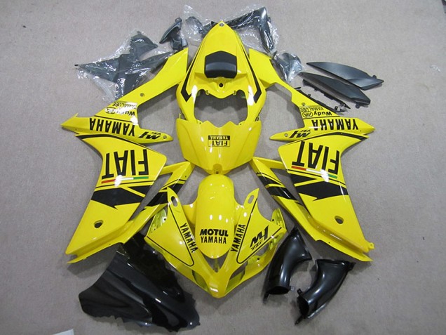 Amarillo Negro Motul Fiat Carenado Moto Yamaha R1 2007-2008 Amarillo Negro Motul Fiat Carenado Moto Yamaha R1 2007-2008
