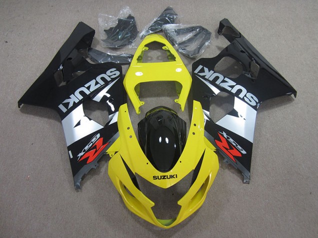 Amarillo Negro Plata Carenado Moto Suzuki GSXR 750 K4 2004-2005 Amarillo Negro Plata Carenado Moto Suzuki GSXR 750 K4 2004-2005