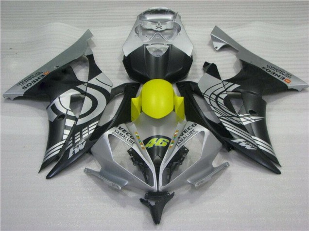 Amarillo Negro Plata Carenado Moto Yamaha R6 2008-2016 Amarillo Negro Plata Carenado Moto Yamaha R6 2008-2016