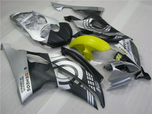 Amarillo Negro Plata Carenado Moto Yamaha R6 2008-2016 Amarillo Negro Plata Carenado Moto Yamaha R6 2008-2016