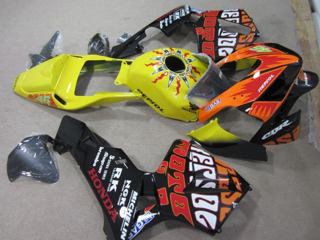 Amarillo Negro Repsol 46 Carenado Moto Honda CBR 600 RR 2003-2004