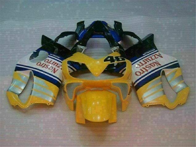 Amarillo Plata Nastro Azzurro Carenado Moto Honda CBR 600 F4i 2001-2003