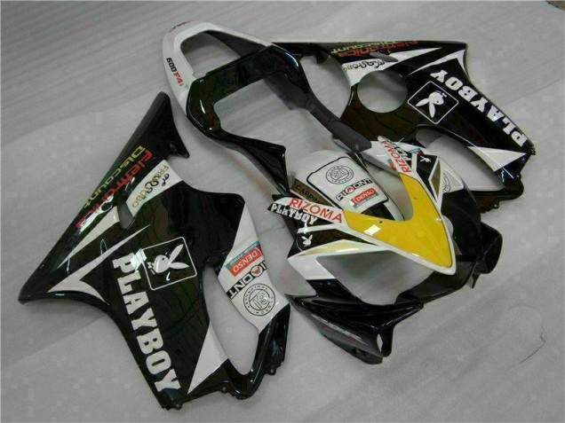 Amarillo Plata Negro Playboy Carenado Moto Honda CBR 600 F4i 2001-2003 Amarillo Plata Negro Playboy Carenado Moto Honda CBR 600 F4i 2001-2003