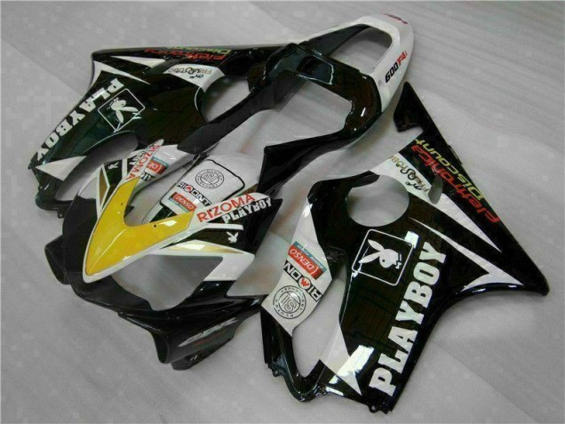 Amarillo Plata Negro Playboy Carenado Moto Honda CBR 600 F4i 2001-2003 Amarillo Plata Negro Playboy Carenado Moto Honda CBR 600 F4i 2001-2003