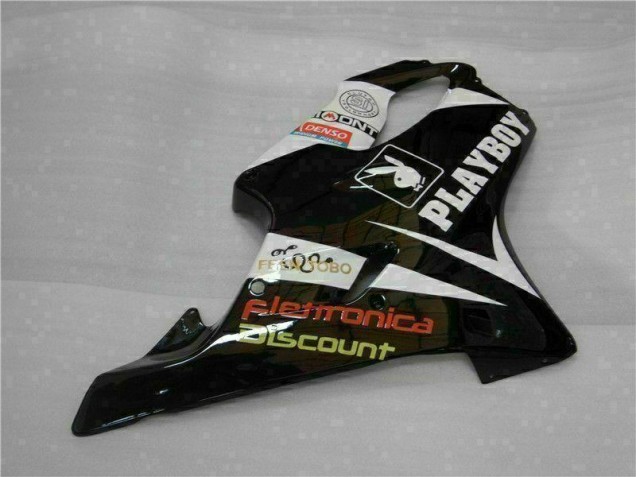 Amarillo Plata Negro Playboy Carenado Moto Honda CBR 600 F4i 2001-2003 Amarillo Plata Negro Playboy Carenado Moto Honda CBR 600 F4i 2001-2003