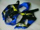 Azul ABS Moto Plástica Suzuki GSXR 600 / 750 K1 K2 K3 2001-2003 Azul ABS Moto Plástica Suzuki GSXR 600 / 750 K1 K2 K3 2001-2003