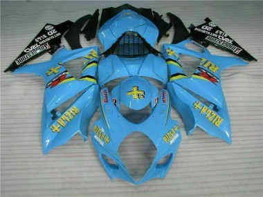 Azul ABS Moto Plástico Suzuki GSXR 1000 K7 2007-2008