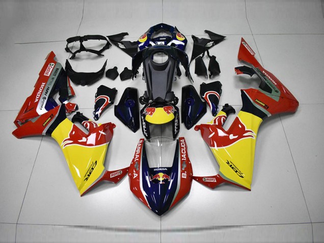 Azul Amarillo Rojo Red Bull Carenado Moto Honda CBR 1000 RR 2017-2023 Azul Amarillo Rojo Red Bull Carenado Moto Honda CBR 1000 RR 2017-2023