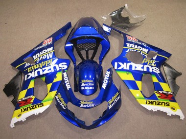 Azul Amarillo Telefumica Movistar Carenado Moto Suzuki GSXR 1000 K1 2000-2002