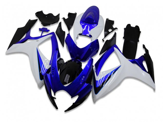 Azul Blanco ABS Kits Carenado Moto Suzuki GSXR 600 / 750 K6 2006-2007 Azul Blanco ABS Kits Carenado Moto Suzuki GSXR 600 / 750 K6 2006-2007