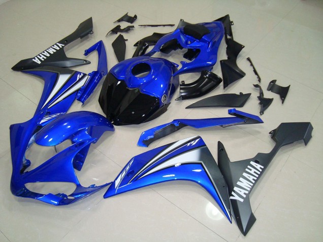 Azul Blanco ABS Moto Plástica Yamaha R1 2007-2008 Azul Blanco ABS Moto Plástica Yamaha R1 2007-2008