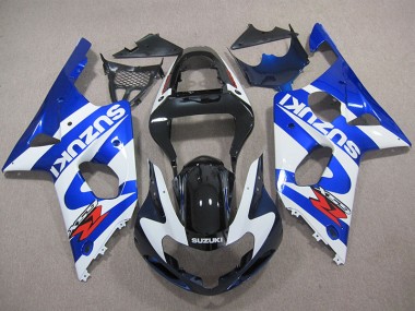 Azul Blanco Calcomanía Kit Completo Carenado Moto Suzuki GSXR 1000 K1 2000-2002