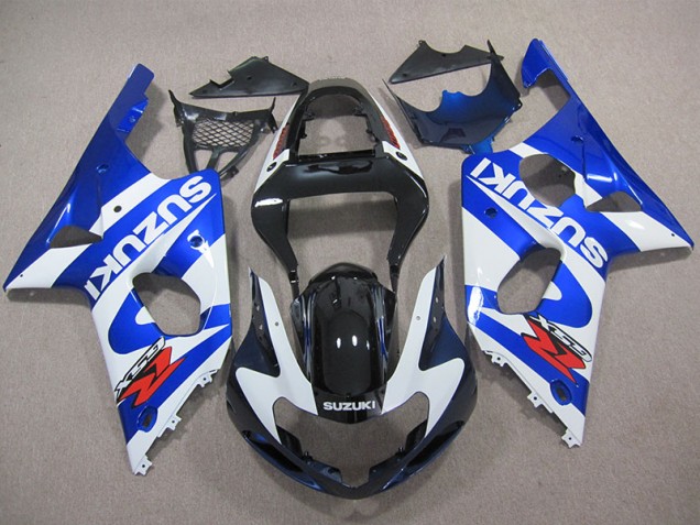 Azul Blanco Calcomanía Kit Completo Carenado Moto Suzuki GSXR 1000 K1 2000-2002 Azul Blanco Calcomanía Kit Completo Carenado Moto Suzuki GSXR 1000 K1 2000-2002