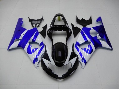 Azul Blanco Carenado Moto Suzuki GSXR 1000 K1 2000-2002