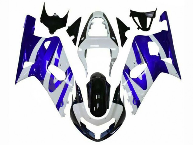 Azul Blanco Carenado Moto Suzuki GSXR 600 / 750 K1 K2 K3 2001-2003 Azul Blanco Carenado Moto Suzuki GSXR 600 / 750 K1 K2 K3 2001-2003