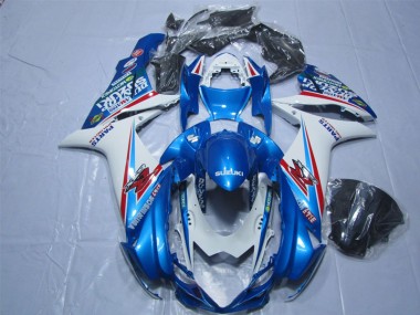 Azul Blanco Carenado Moto Suzuki GSXR 600 K11 2011-2021