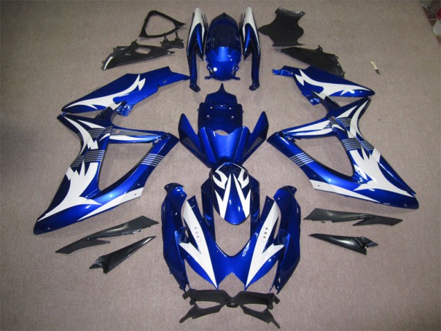 Azul Blanco Carenado Moto Suzuki GSXR 600 K8 2008-2010 Azul Blanco Carenado Moto Suzuki GSXR 600 K8 2008-2010