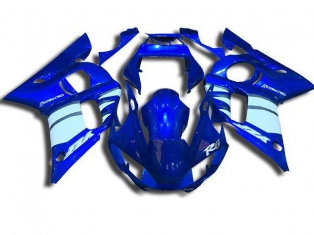 Azul & Blanco Carenado Moto Yamaha R6 1998-2002 Azul & Blanco Carenado Moto Yamaha R6 1998-2002