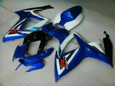 Azul Blanco Carrocería Motocicletas Suzuki GSXR 600 / 750 K6 2006-2007