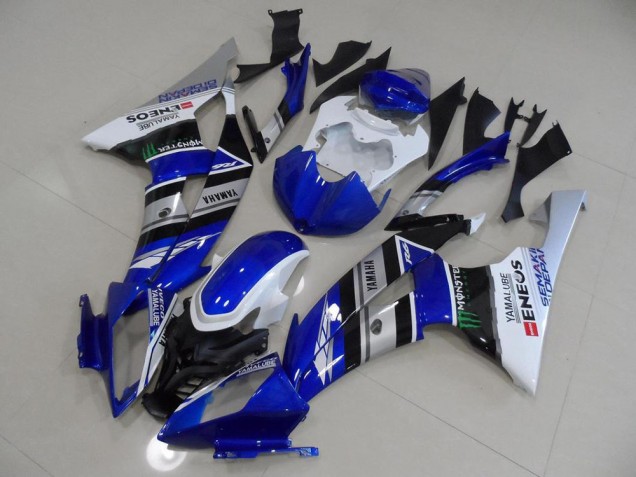 Azul Blanco ENEOS Carenado Moto Yamaha R6 2008-2016 Azul Blanco ENEOS Carenado Moto Yamaha R6 2008-2016