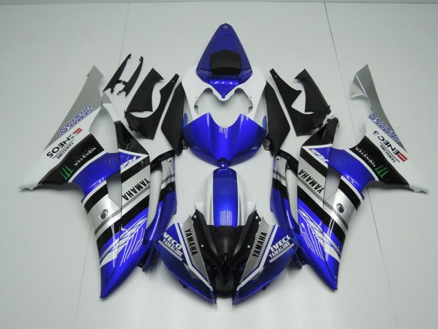 Azul Blanco ENEOS Monster Carenado Moto Yamaha R6 2008-2016 Azul Blanco ENEOS Monster Carenado Moto Yamaha R6 2008-2016