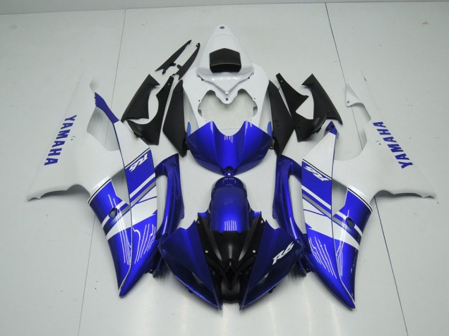 Azul Blanco Estilo OEM Carenado Moto Yamaha R6 2008-2016 Azul Blanco Estilo OEM Carenado Moto Yamaha R6 2008-2016