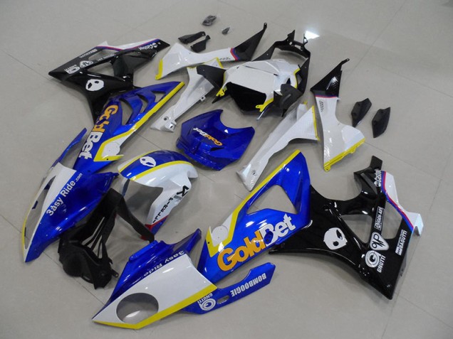 Azul Blanco GoldBet Kits Completo Carenado Moto BMW S1000RR 2009-2014 Azul Blanco GoldBet Kits Completo Carenado Moto BMW S1000RR 2009-2014