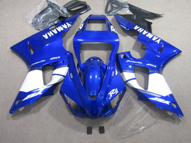 Azul Blanco Inyección Kit Carenado Moto Yamaha R1 2002-2003 Azul Blanco Inyección Kit Carenado Moto Yamaha R1 2002-2003