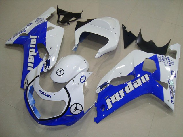 Azul Blanco Jordan Carenado Moto Suzuki GSXR 750 K1 K2 K3 2001-2003 Azul Blanco Jordan Carenado Moto Suzuki GSXR 750 K1 K2 K3 2001-2003