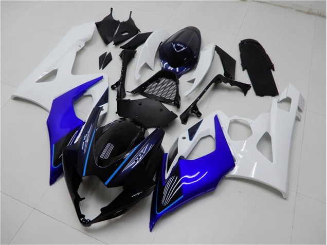 Azul Blanco Kits ABS Carenado Motocicleta Suzuki GSXR 1000 K5 2005-2006 Azul Blanco Kits ABS Carenado Motocicleta Suzuki GSXR 1000 K5 2005-2006