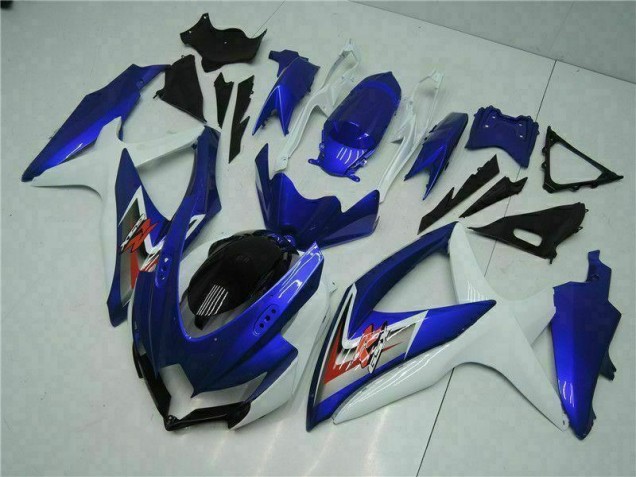 Azul Blanco Moto Plástica Suzuki GSXR 600 / 750 K8 2008-2010 Azul Blanco Moto Plástica Suzuki GSXR 600 / 750 K8 2008-2010