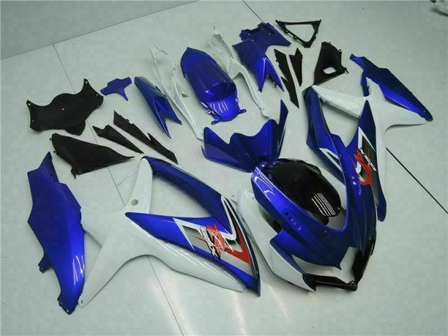 Azul Blanco Moto Plástica Suzuki GSXR 600 / 750 K8 2008-2010 Azul Blanco Moto Plástica Suzuki GSXR 600 / 750 K8 2008-2010