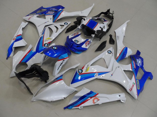 Azul Blanco Moto Plástico BMW S1000RR 2009-2014 Azul Blanco Moto Plástico BMW S1000RR 2009-2014